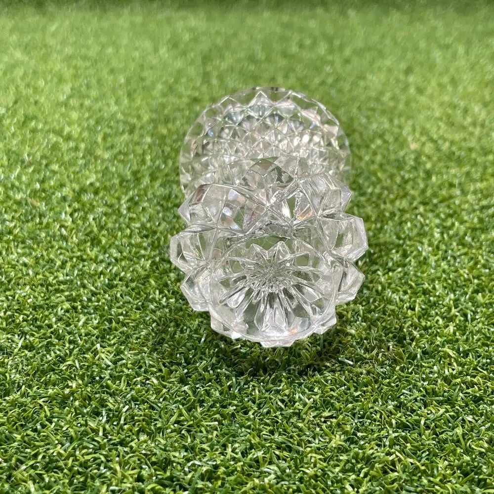 Vintage Small Cut Crystal Miniature Toothpick Holder Pineapple Shape Bud Vase